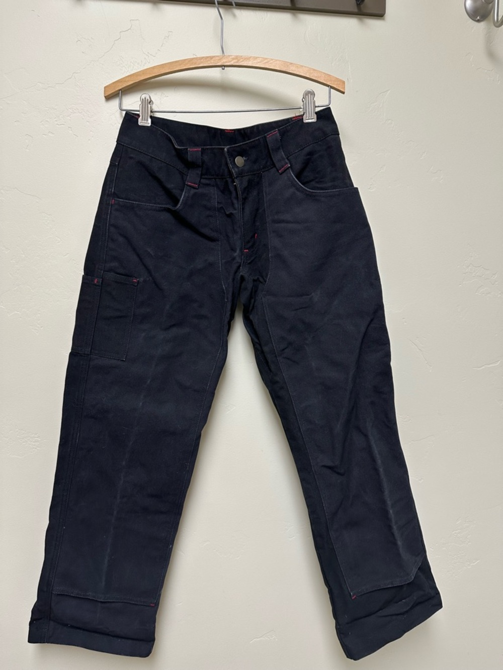 Red Ants Pants! Like new—Black Utility Work Pants with Pocket Detail